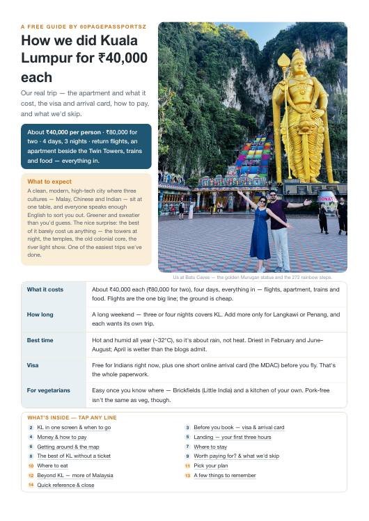 Cover of the Malaysia Travel Guide