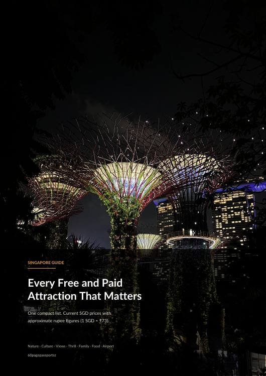 Cover of the Singapore: free and paid attractions